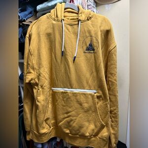 Disneyworld 50th yellow Hoodie with zip pocket Large